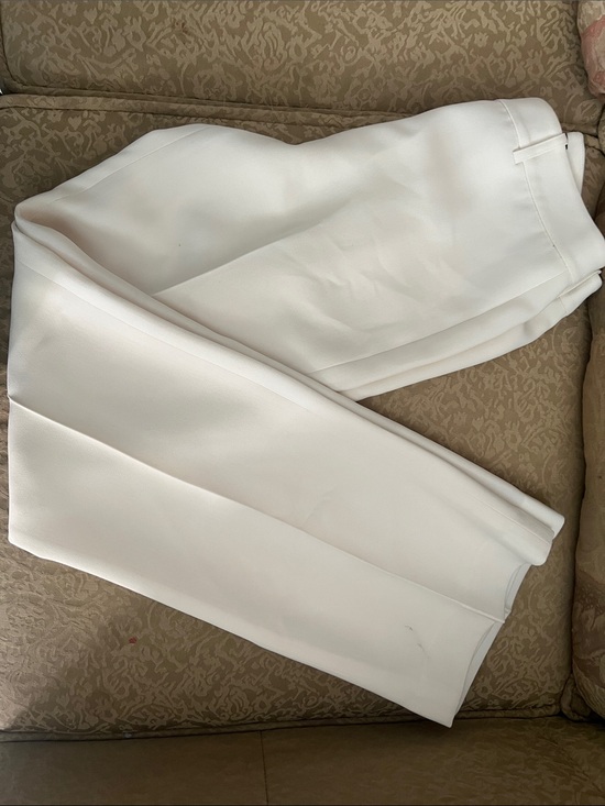 Isabella Demarco Pants - Women's High-Waist White Tailored Dress Trousers